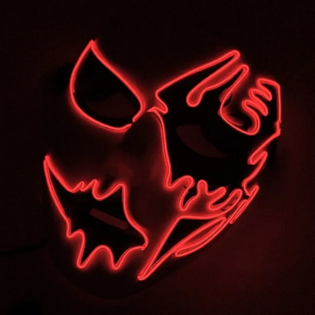 5 LED Light Mask Up Funny Masks from The Purge Election Year Great for Festival Cosplay Halloween Costume New Year Cosplay - Цвет: 5