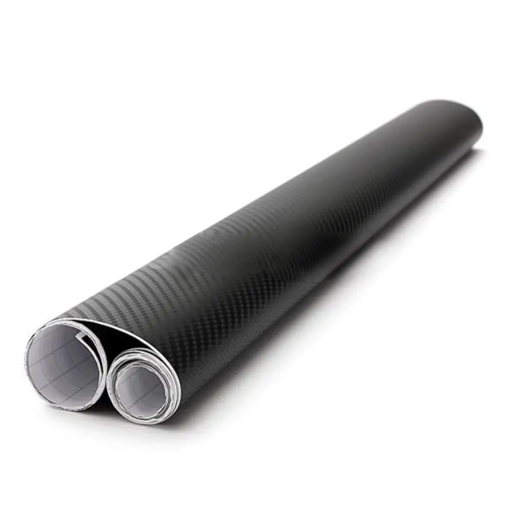 Черная 3D виниловая клейкая пленка из углеродного волокна рулон декоративных