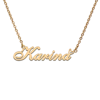 god with love heart personalized character necklace with name karina for best friend jewelry gift