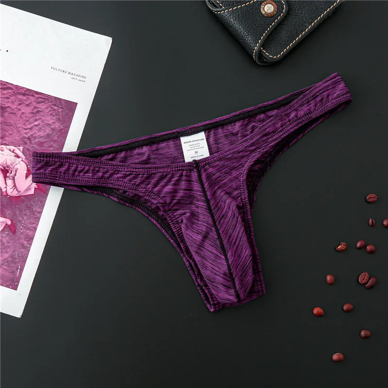 Мужские трусики стринги Nice prcie хлопковые с u образной выпуклой вставкой