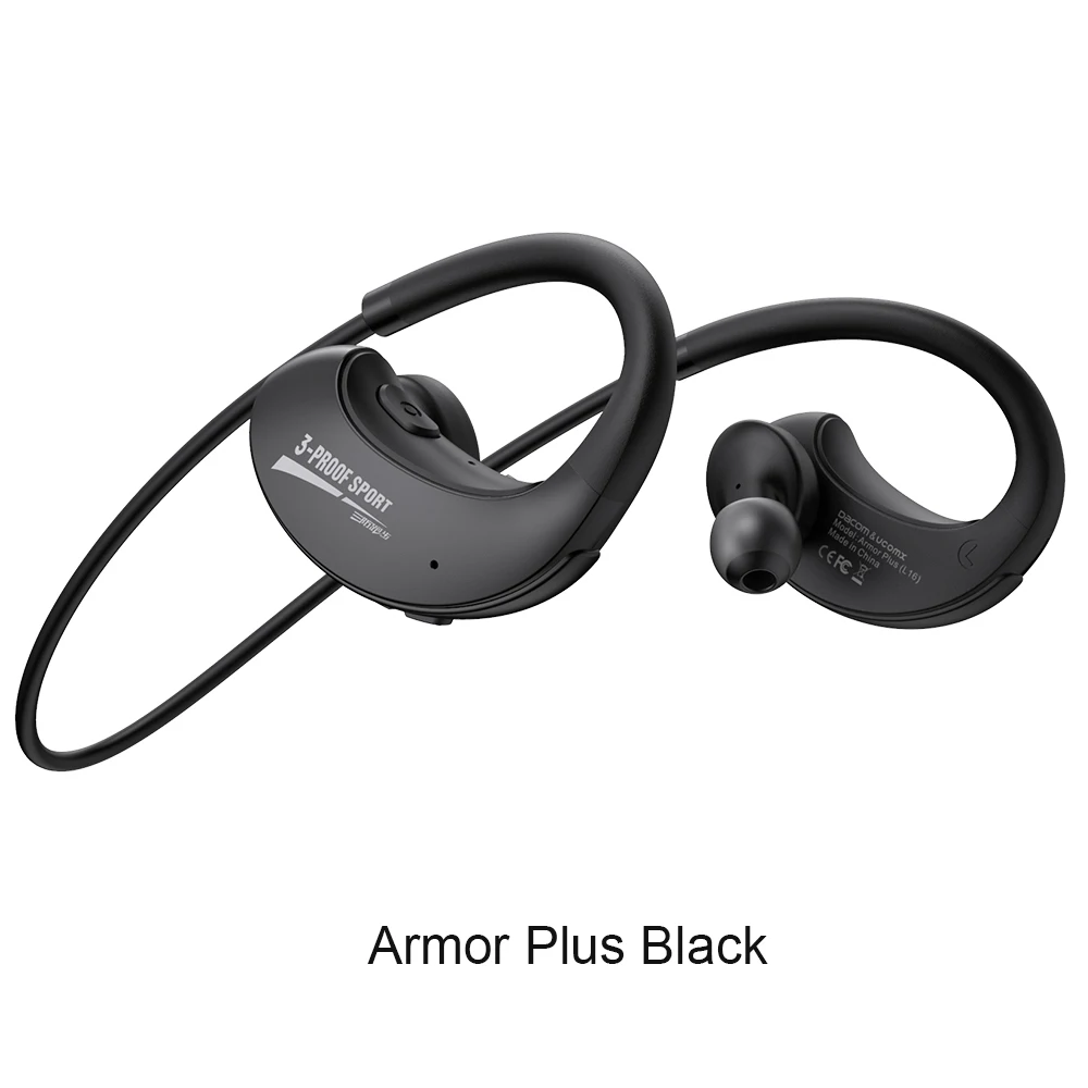 Armor Plus black Dacom G06 IPX5 водонепроницаемые беспроводные наушники CSR 4,1 Bluetooth наушники спортивные наушники для бега с микрофоном для iPhone Android телефона - Цвет: Armor Plus black
