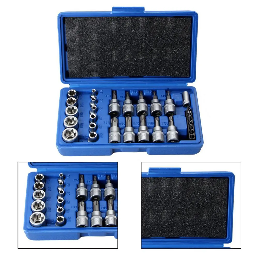 

Chrome Vanadium Steel Socket Set Bit Machine Repair And Auto Repair Household Tool Set Hexagonal Plum Blossom