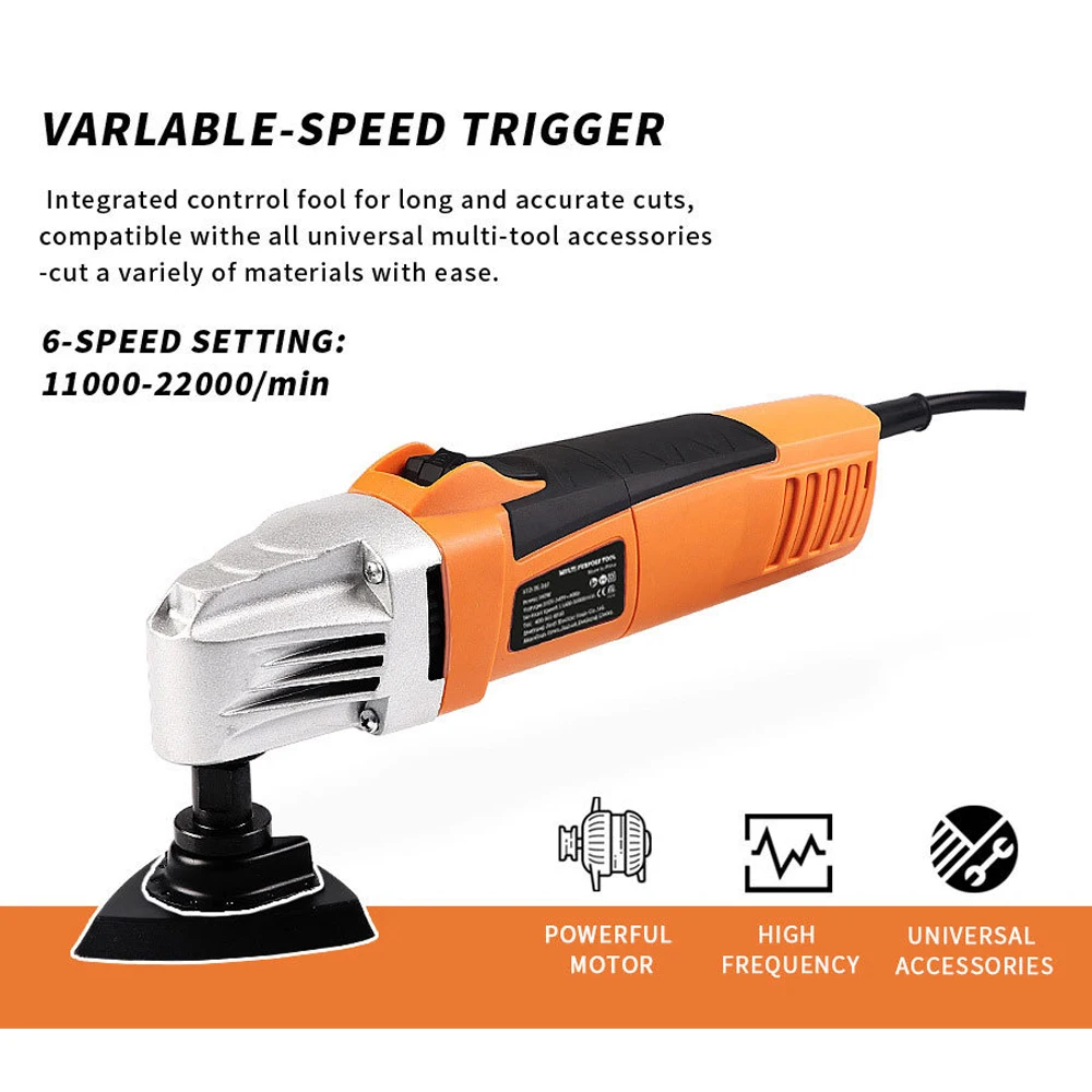 

230V Trimmer Oscillating Multi Saw Various Speed Multifunctional Electric Trimmer Woodworking Finishing Machine Swing Shovel