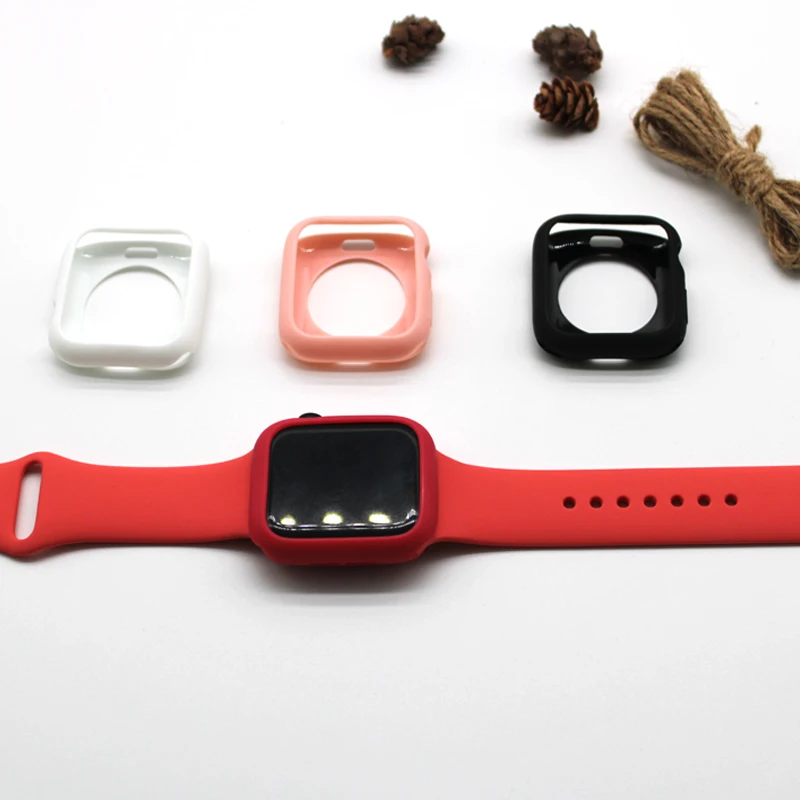 Чехол из ТПУ для Apple watch Series 5 4 3 2 1 защитный бампер 42 мм 40 44 38 телефона|Часы Чехлы| |