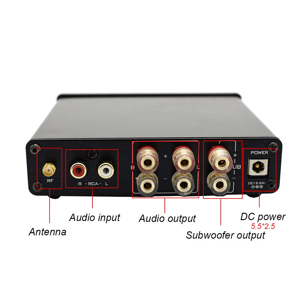 Усилитель Bluetooth Lusya QCC3003 5 0 TPA3116 сабвуфер Hi Fi 2 1 канала цифровые аудио усилители 50 Вт