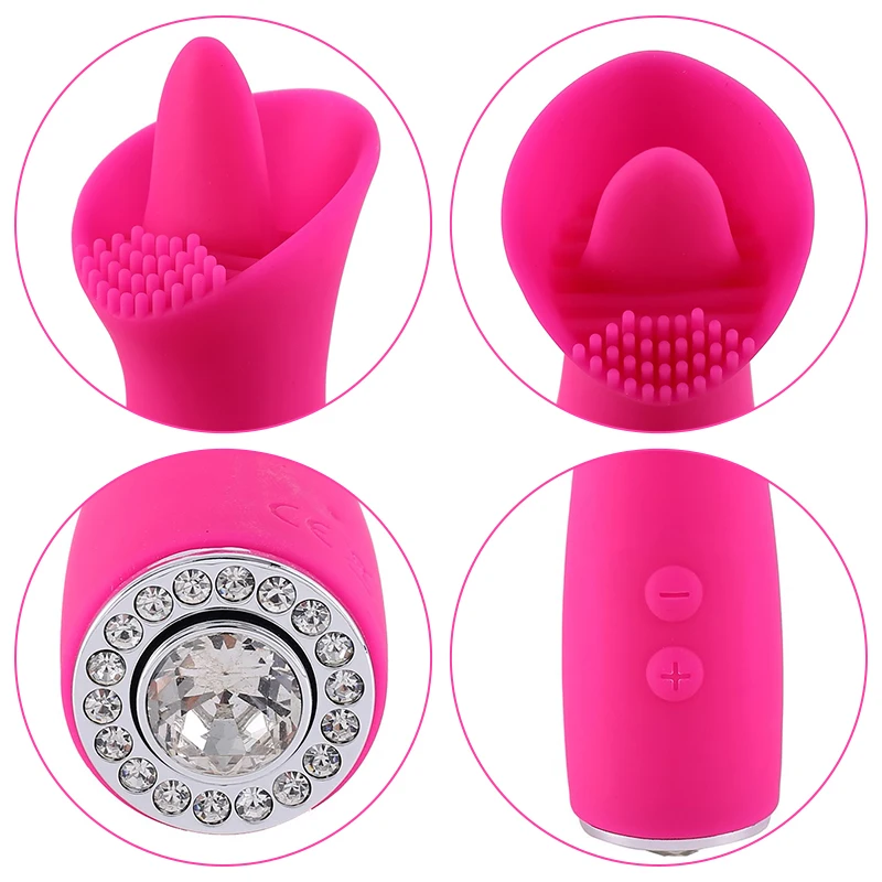 8 режимов лизание языка вибратор точка G Стимулятор клитора Массажер Для Сосков