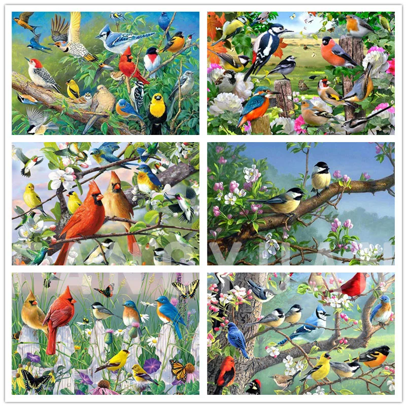 

5D Diy Diamond Painting Bird Full Square Rhinestone Embroidery Cross Stitch Kits Home Decoration Handmade Wall Art Pictures