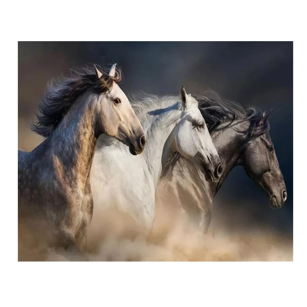 

Алмазная живопись 5D с животными, лошадь, украшение для дома для взрослых, ручной рисунок, художественный подарок