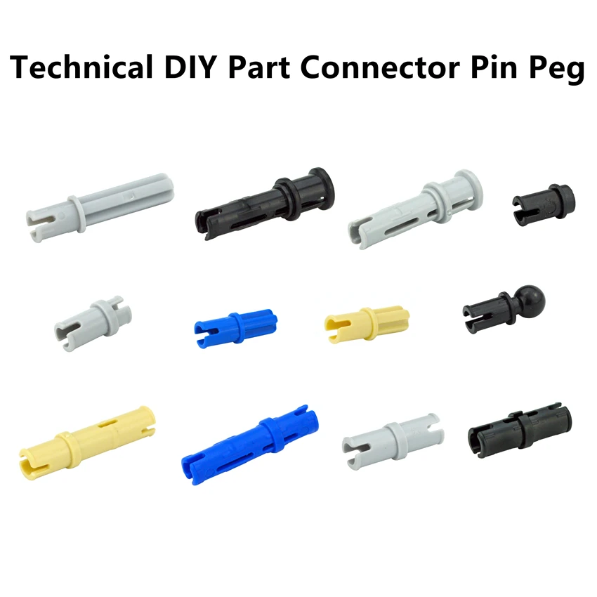 

Bulk Technical DIY Part Connector Pin Peg Cross Axle Building Blocks Toy MOC Parts Compatible With 2780 3673 6558 6562 Bricks
