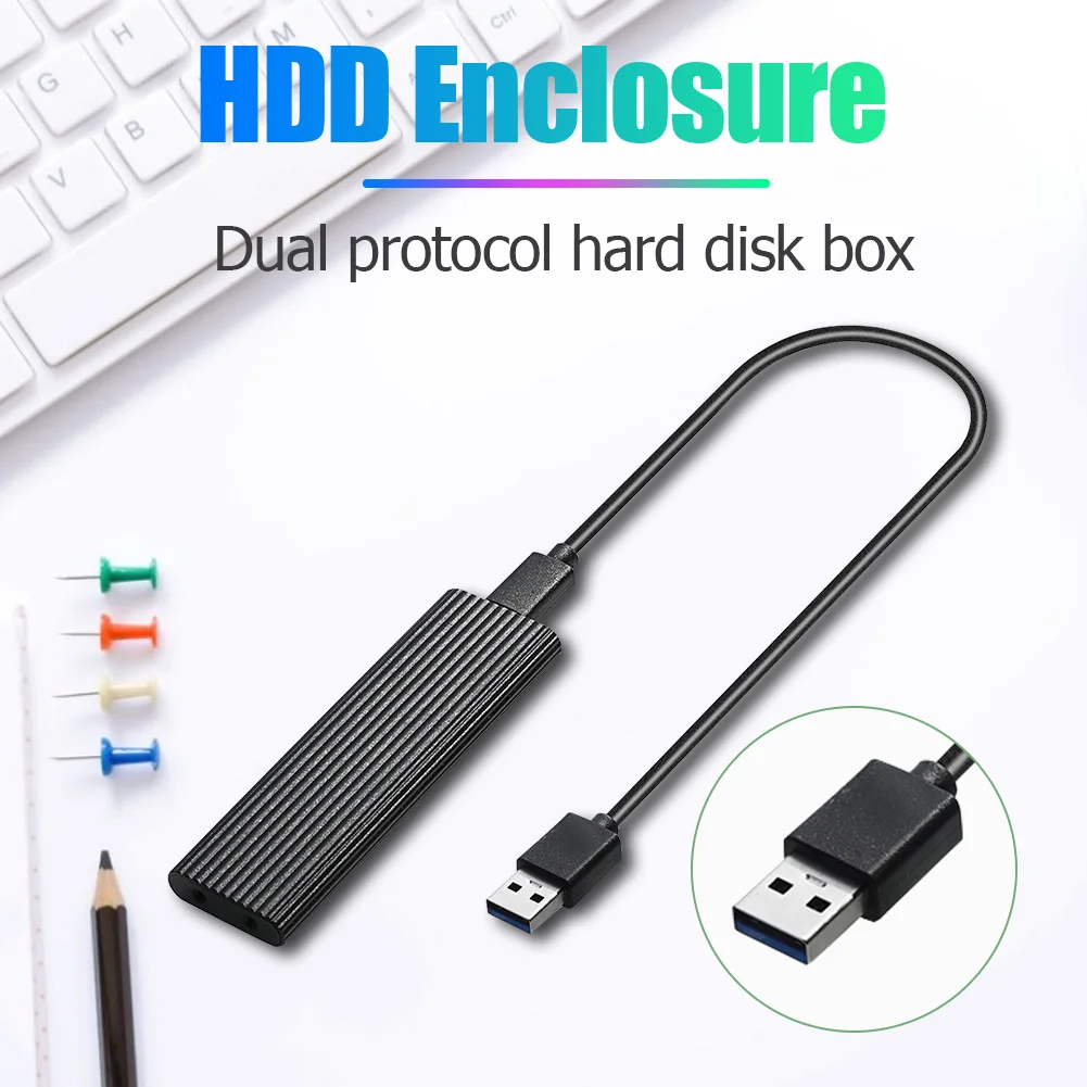 external mobile hard disk adapter m 2 nvme sata to usb3 1 ssd case aluminum alloy hard drive disk enclosure box free global shipping