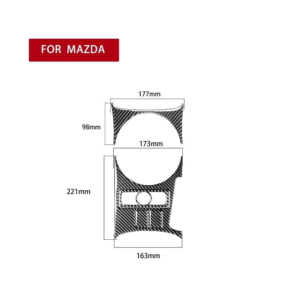 

For Mazda RX8 2004-2008 Gear Shifter Surround Carbon Fiber Sticker Automatic Transmission Panel Modified Cover Auto Accessories