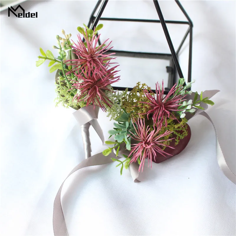 Искусственное растение брошь подружки невесты цветок на запястье свадебный