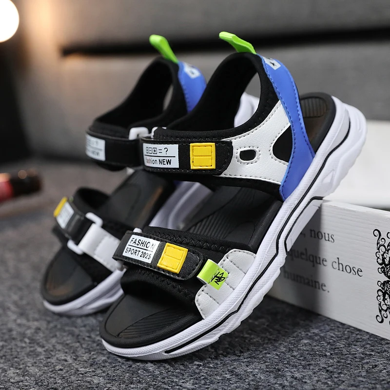 

2021 New Sandals Fashion Shoes Children Beach Summer Kids LightWeight Outdoor Unisex Boys Soft Bottom Colorful