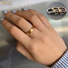 Кольца MYQIS с винтовым крестом для влюбленных в стиле панк кольца из нержавеющей стали 2021 кольца для женщин и мужчин обручальные кольца ювелирные изделия