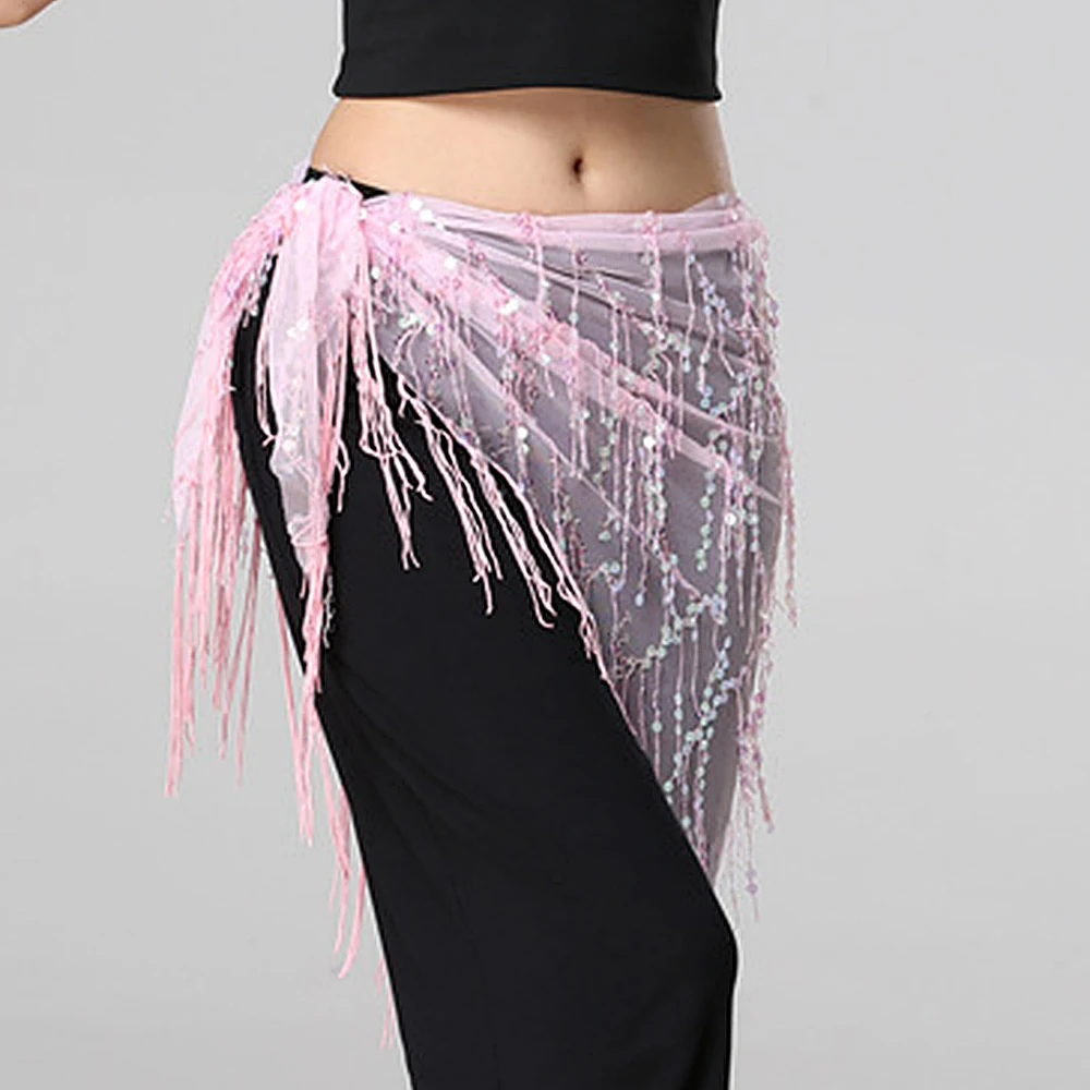 

Fashion Women Belly Dance Costumes Sequins Tassel Indian Belly Dance Hip Scarf For Women Belly Dancing Belt Hip Scarf