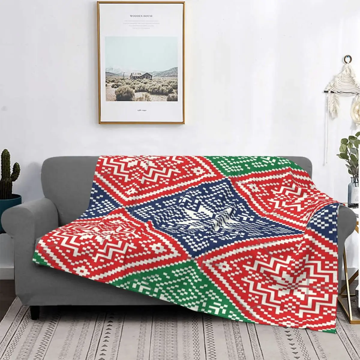 

Manta de adorno de estrella de Navidad tradicional, a cuadros para cama colcha, Picnic, manta a cuadros de verano, manta pondera