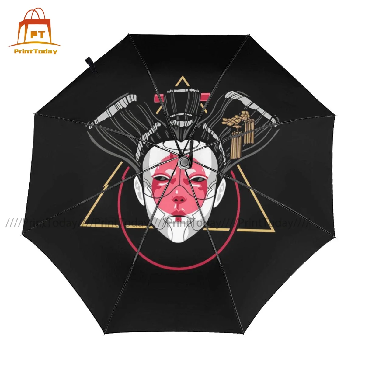 

Ghost In The Shell Umbrella Protection Beach Umbrella Elegant Automatic Painting Lightweight Umbrella