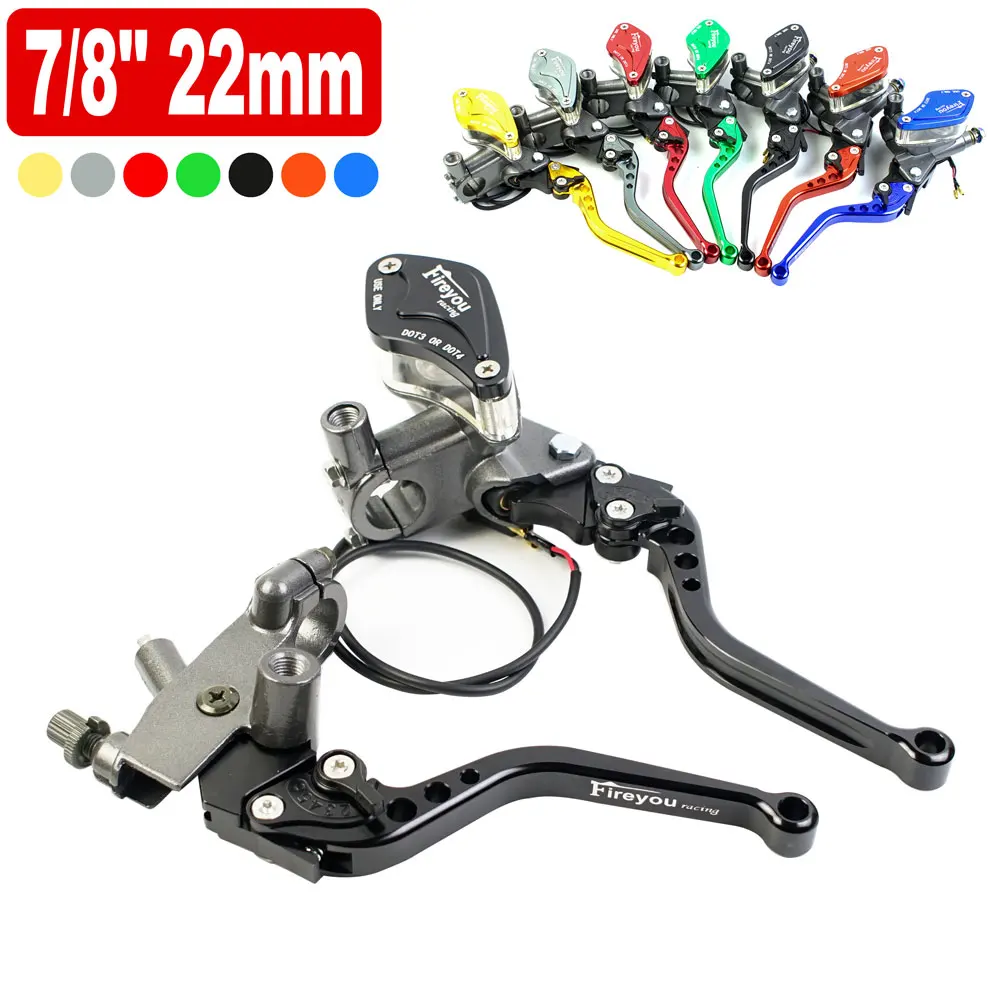 

7/8" 22mm Universal Motorcycle Brake Adjust Handles Handlebars Hydraulic Clutch Master Cylinder Levers For Honda Yamaha msx125