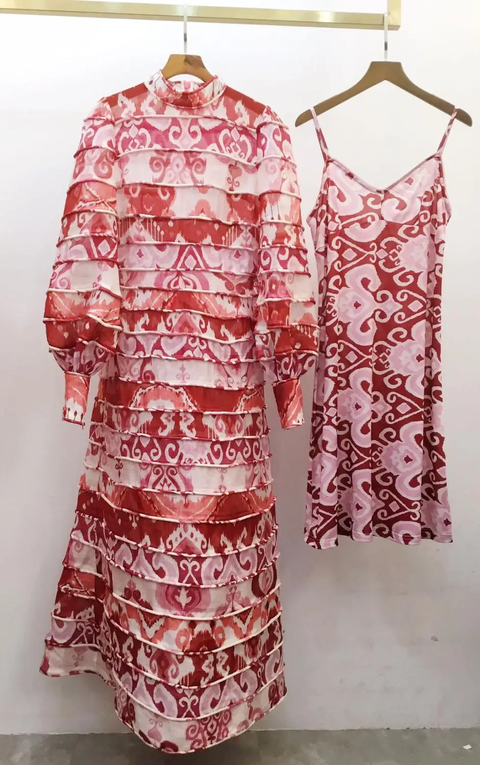 12 7 женское весеннее Новое красное винтажное платье макси с рукавами блусонами и