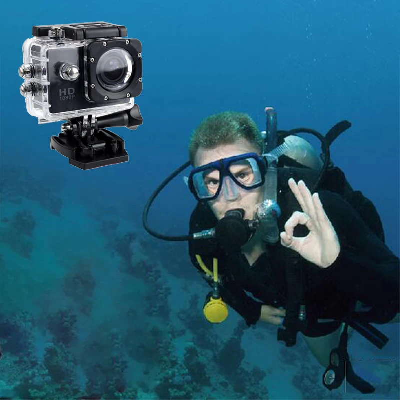 JCKEL Outdoor Sport Action Mini Camera HD 1080P Waterproof Cam Screen Color Water Resistant Video Surveillance Underwater Camera