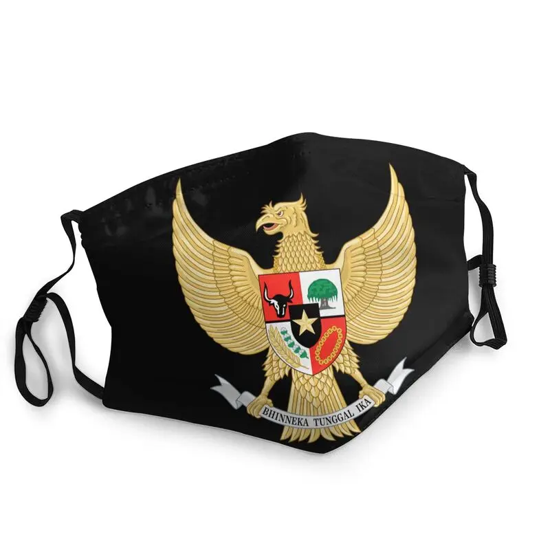 Маска с национальным гербом индонезийской страны моющаяся мужская маска флагом
