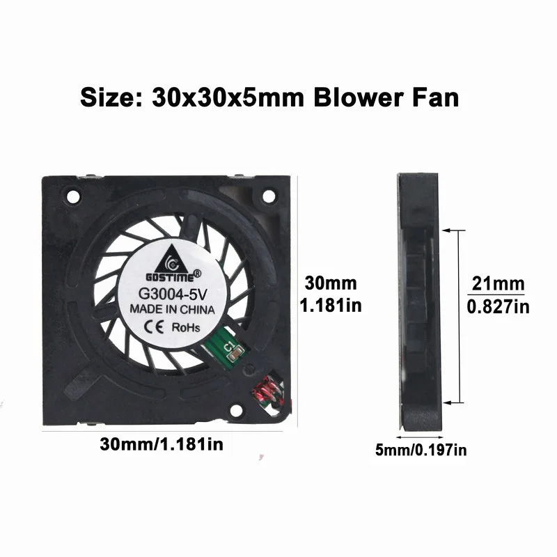 Вентилятор охлаждения CoolerFan 3004 30 мм 5 В 2pin гидравлический 30x30x5 3 см постоянный ток