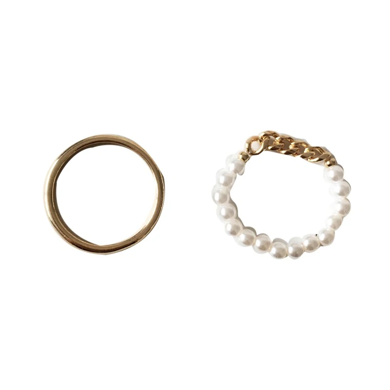 

2pcs Fashion Jewelry Rings Set Hot Selling Metal Alloy Round Opening Women Finger Ring For Girl Lady Party Wedding Gifts Vintage