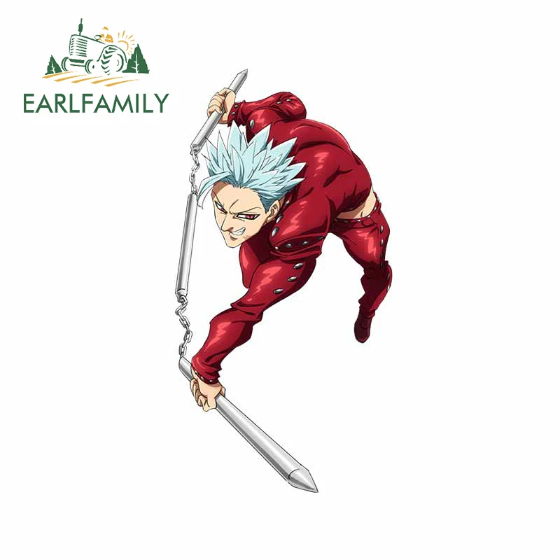 

EARLFAMILY 13cm x 6.8cm For Seven Deadly Sins Car Stickers Fashion Decal Graffiti Waterproof Motorcycle Occlusion Scratch