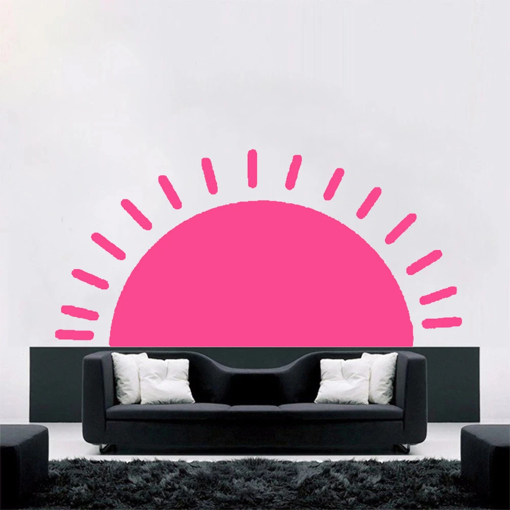 Настенные стикеры в стиле бохо с изображением полусолнца наклейки виниловые