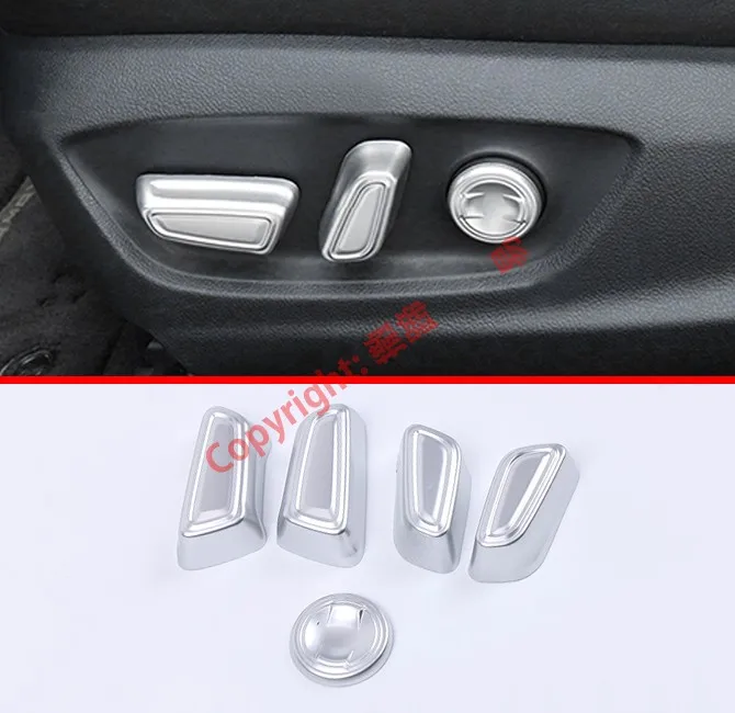 

ABS Pearl Chrome Interior Seat Adjustment Switch Knob Button Cover Trim For Toyota Camry MK8 2018 2019