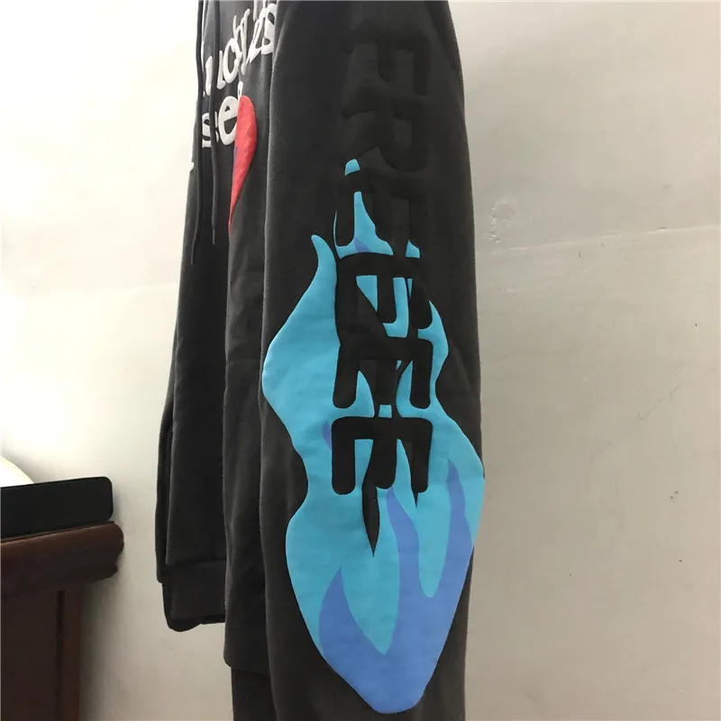 Толстовка Kanye West с капюшоном для мужчин и женщин уличная одежда свитшот надписью