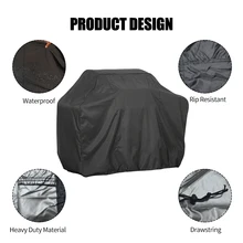 Waterproof BBQ Grill Barbeque Cover Outdoor Rain Grill Anti Dust Protector For Gas Charcoal Electric Barbeque Grill 7 Sizes