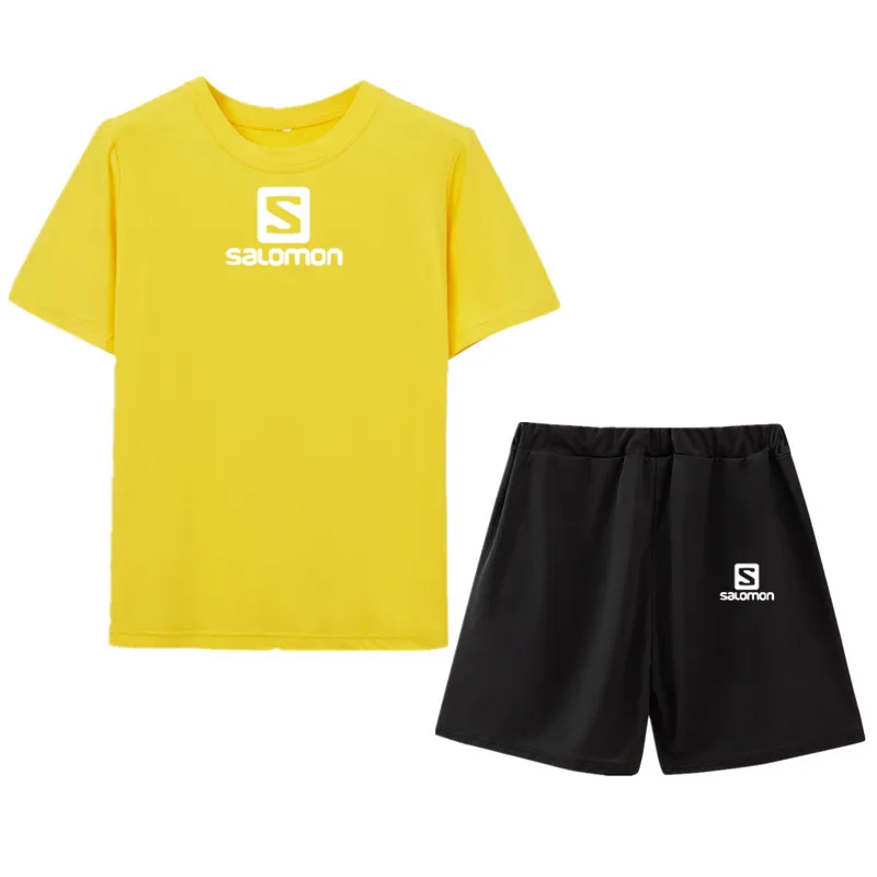 

2021 popular new cotton men's T-shirt + Sports Shorts high quality cotton T-shirt sports running set