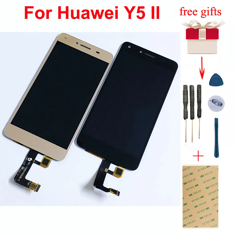 for huawei y5 ii y5 2 lte cun l03 cun l23 cun l33 honor 5a y6 ii compact lyo l01 lyo l21 lcd touch screen digitizer display free global shipping