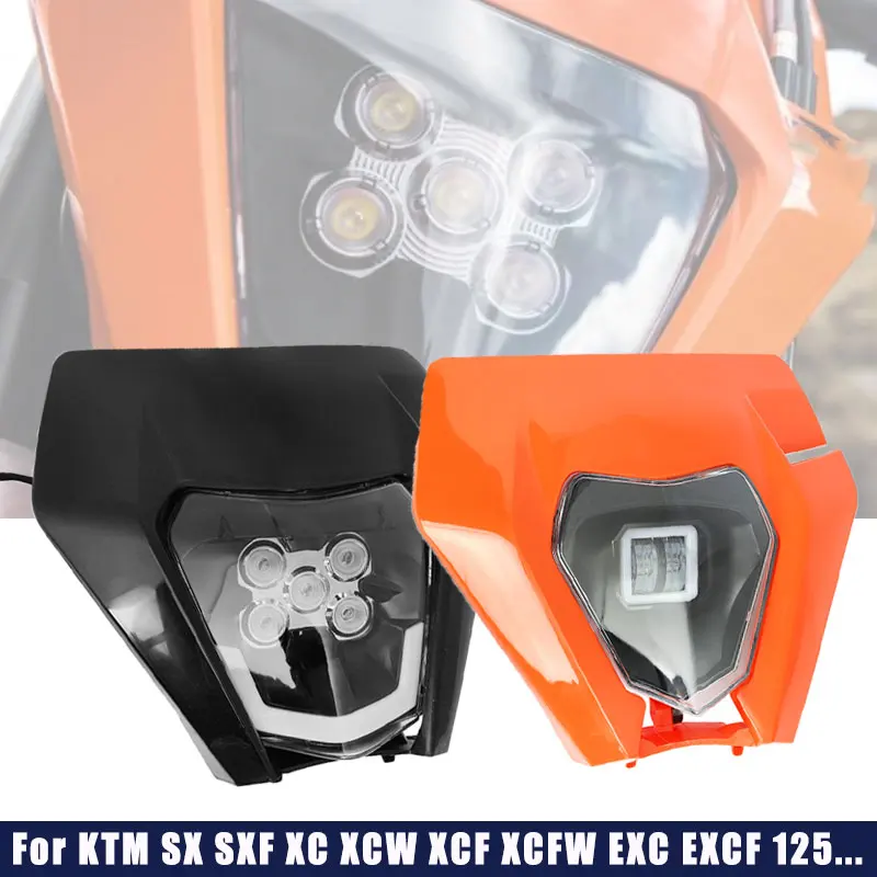 

Motorcycle LED Headlight Headlamp DRL Head Lamp Light for KTM SX SXF XC XCW XCF XCFW EXC EXCF Six Days 125 150 250 350 450 530