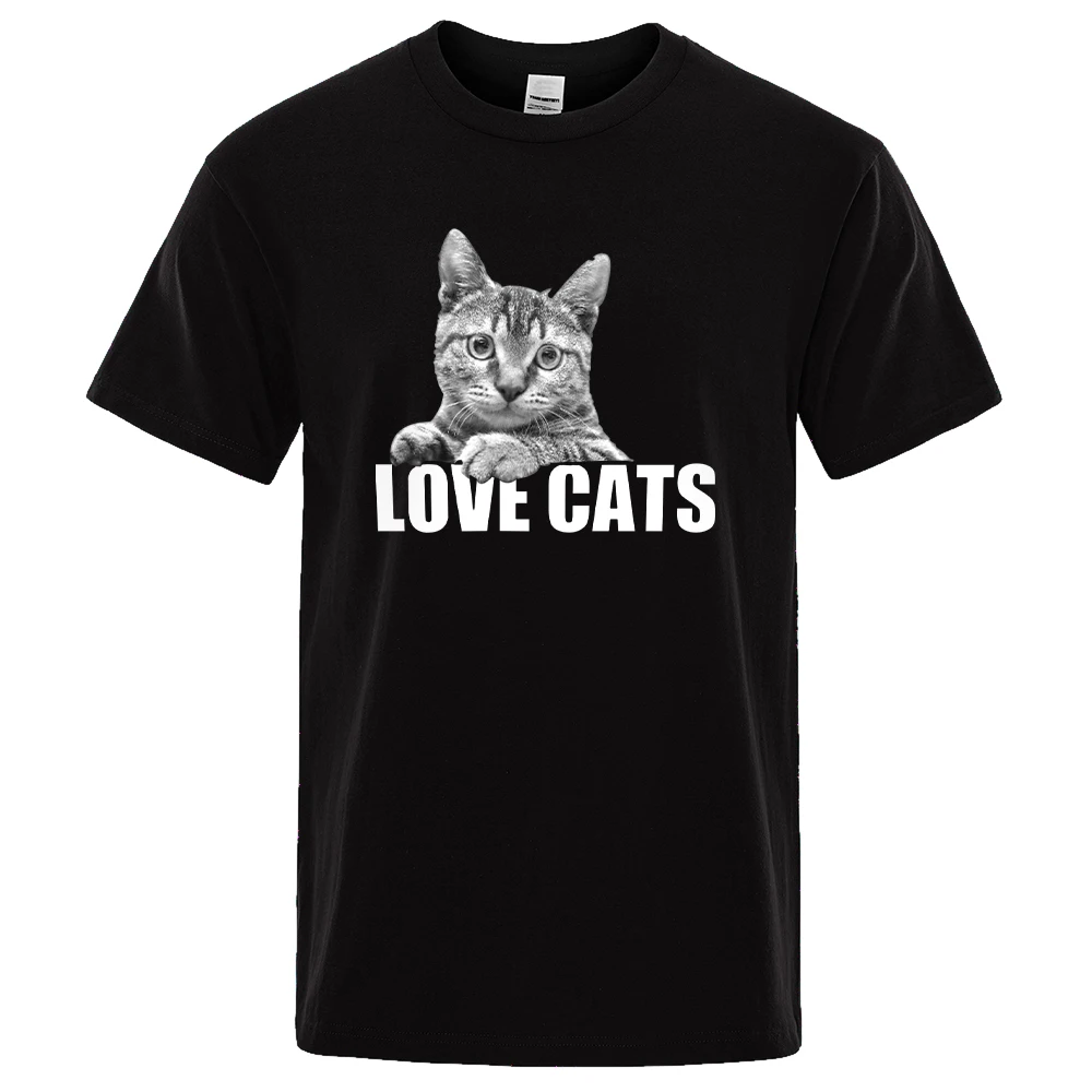 

Tabby Cat Lying Down Cute Printed Men's T-shirts Oversized Clothes Fashion Breathable Tee Shirt Man Casual Summer T-Shirt