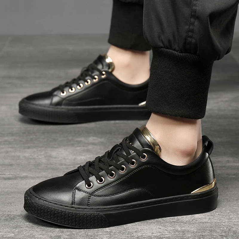 

Popular 2021 Men Youth Casual Footwear Fashion Leather Shoes For Mens High Quality Adult Casual Shoe Luxury Brand Men Shoe