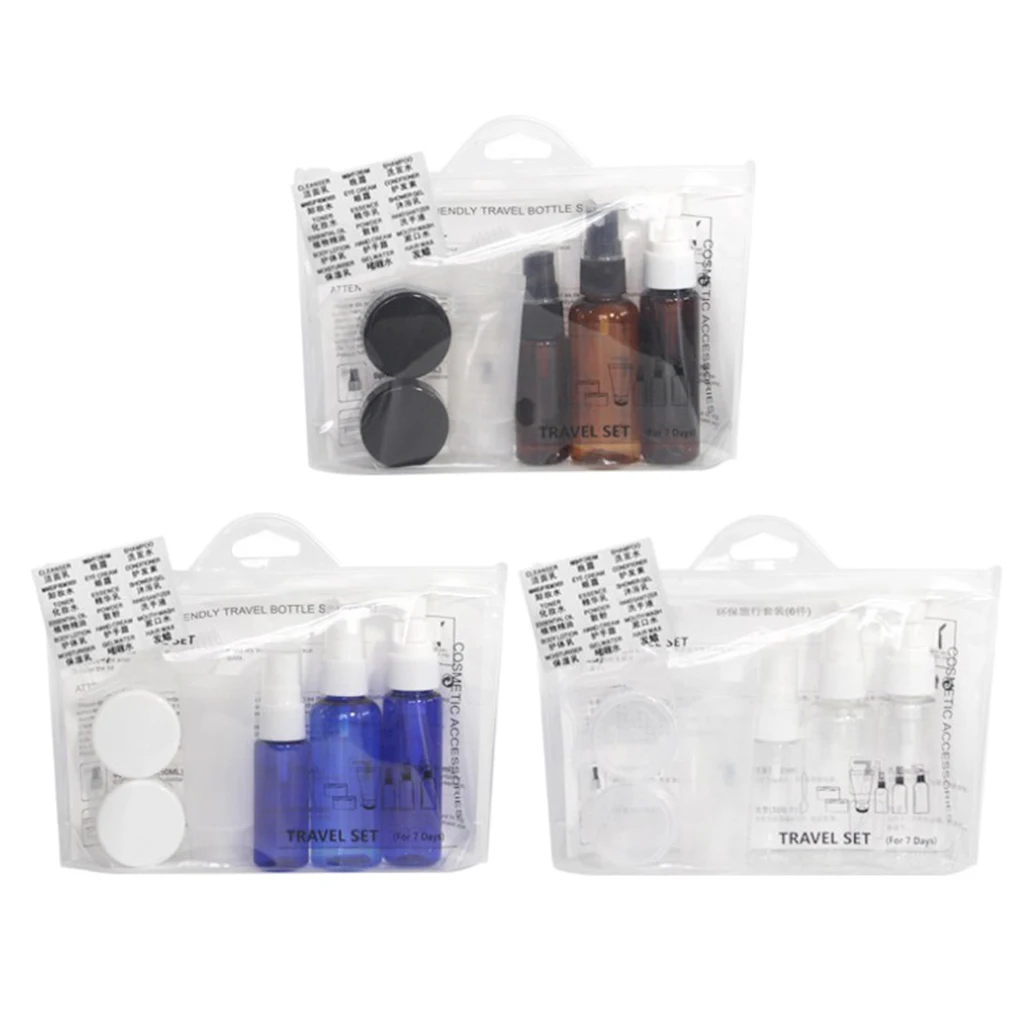 

Travel Bottles With Clear Toiletry Bag, Leak-Proof Travel Accessories &
