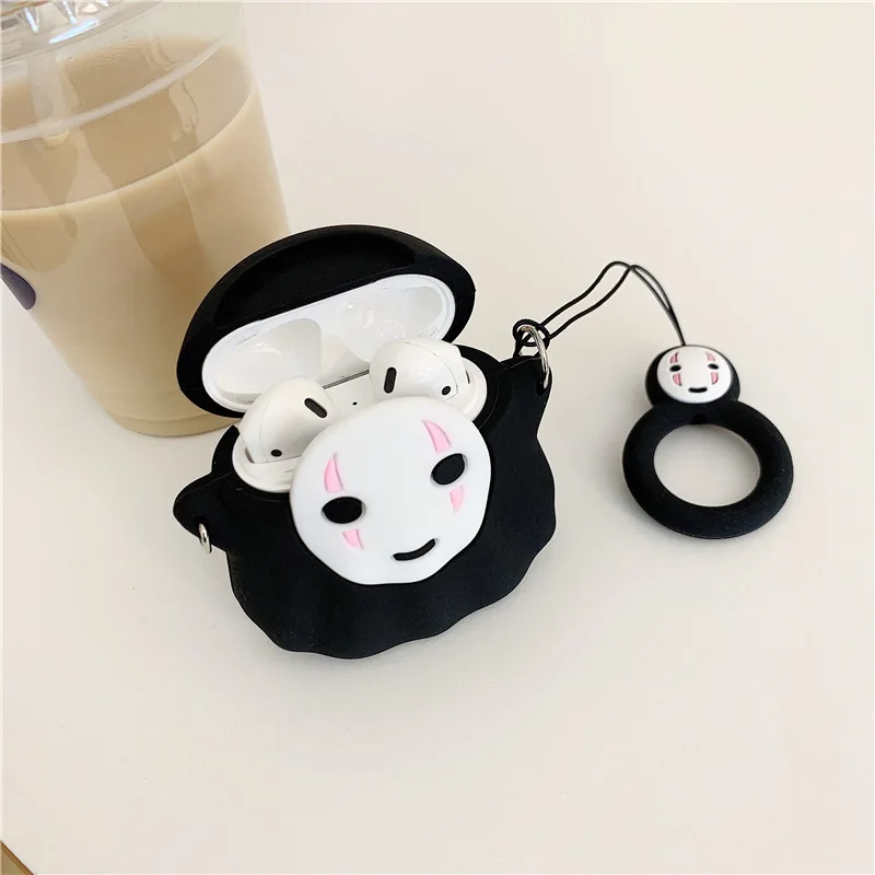 3 3D мультяшный чехол для гарнитура для Airpods чехол s для Apple Airpods 2 милые аксессуары Защитная крышка с кольцом на палец ремень без лица человек - Цвет: 3