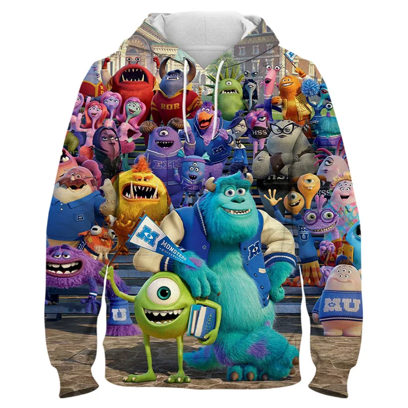 

3D Printed New Hoodies Disney Monsters Inc Men Women Children Streetwear Sweatshirts Boy Girl Pullover Long Sleeve Casual Tops