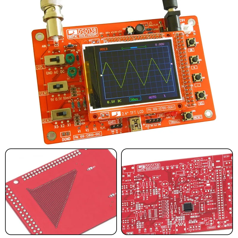DSO138 2 4 &quotцифровой осциллограф TFT 1Msps + зонд аналоговая полоса пропускания (сварка)