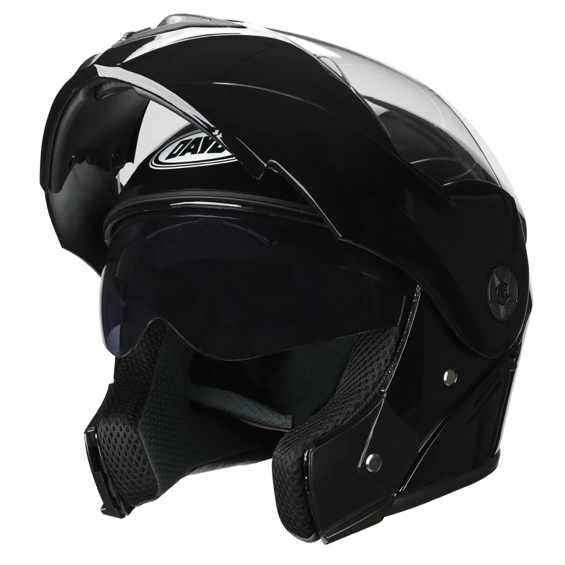 

2020 Новый кожаный чехол из искусственной кожи (модульный с двойными линзами мотоциклетный шлем для мотокросса анфас Casco Capacete размеры S, M, L, kask ...
