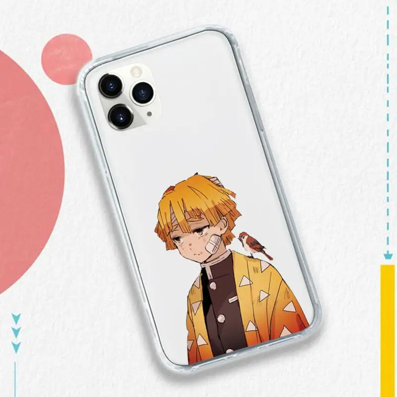 

Demon Slayer Kimetsu No Yaiba Phone Cases Transparent soft For iphone 5 5s 5c se 6 6s 7 8 11 12 plus mini x xs xr pro max