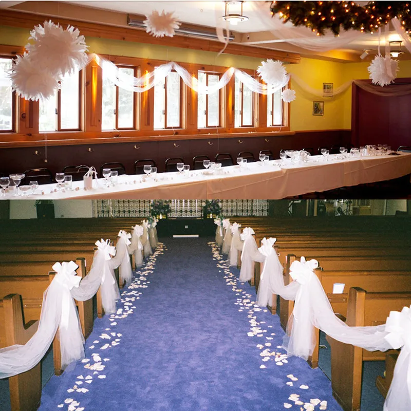 0 48 м * 5 прозрачная органза тюль ткань вечерняя скатерть декоративная пряжа рулон