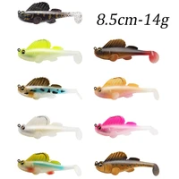 14g 8 5cm soft fishing lures silicone fish bait artificial worm fish lure sinking swimbait fishing tackle single hook