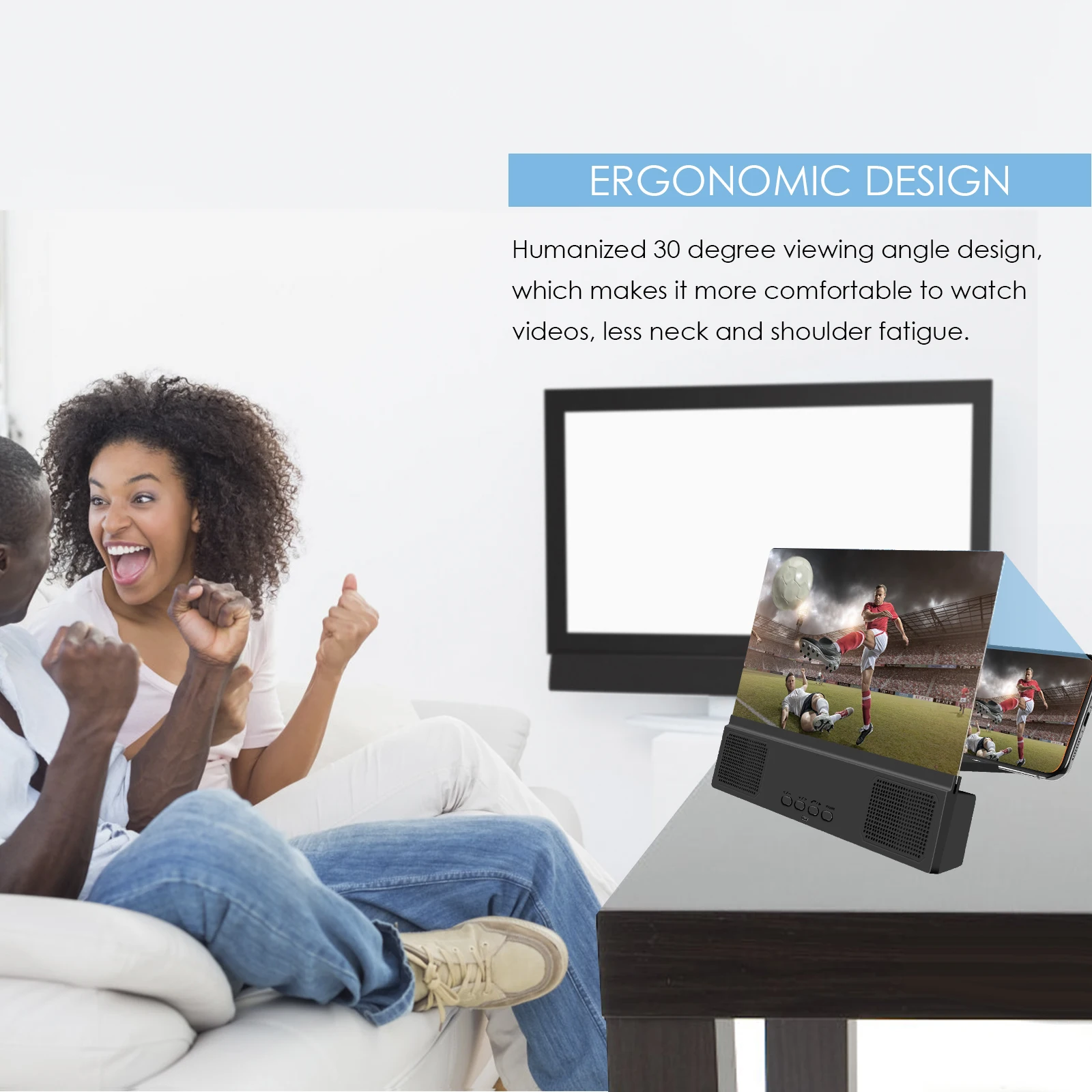 12-дюймовый экран Лупа с BT динамиком портативный HD усилитель экрана телефона