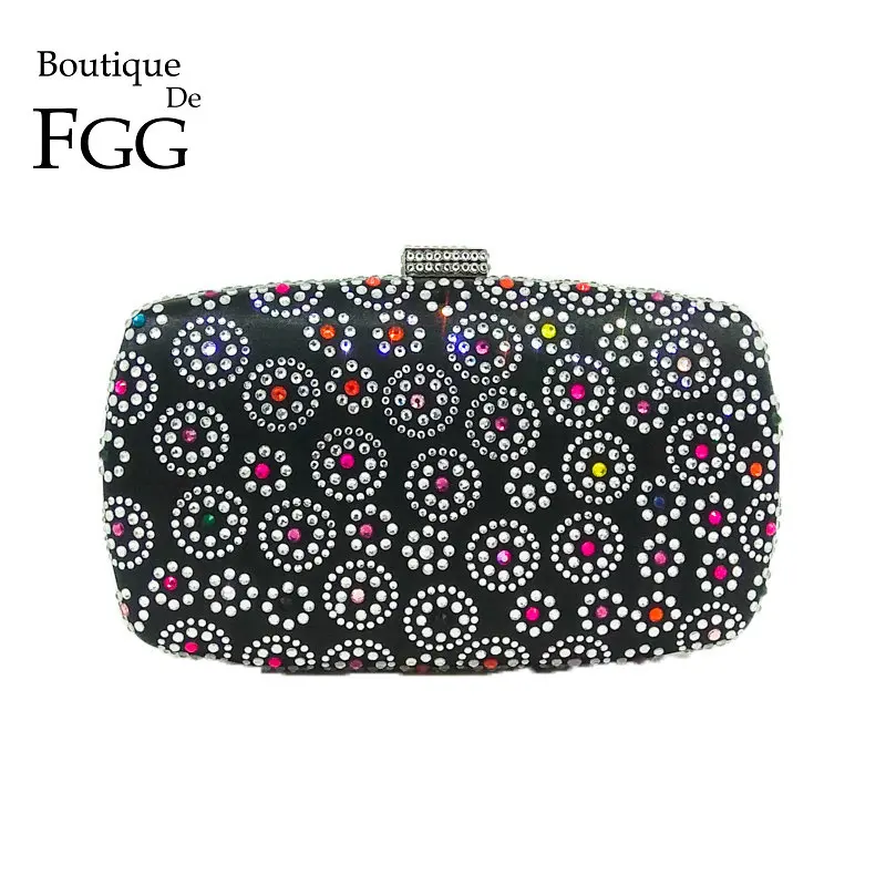 Boutique De FGG Стразы цветочный клатч кошелек вечерние сумки Клатчи женские сумочки