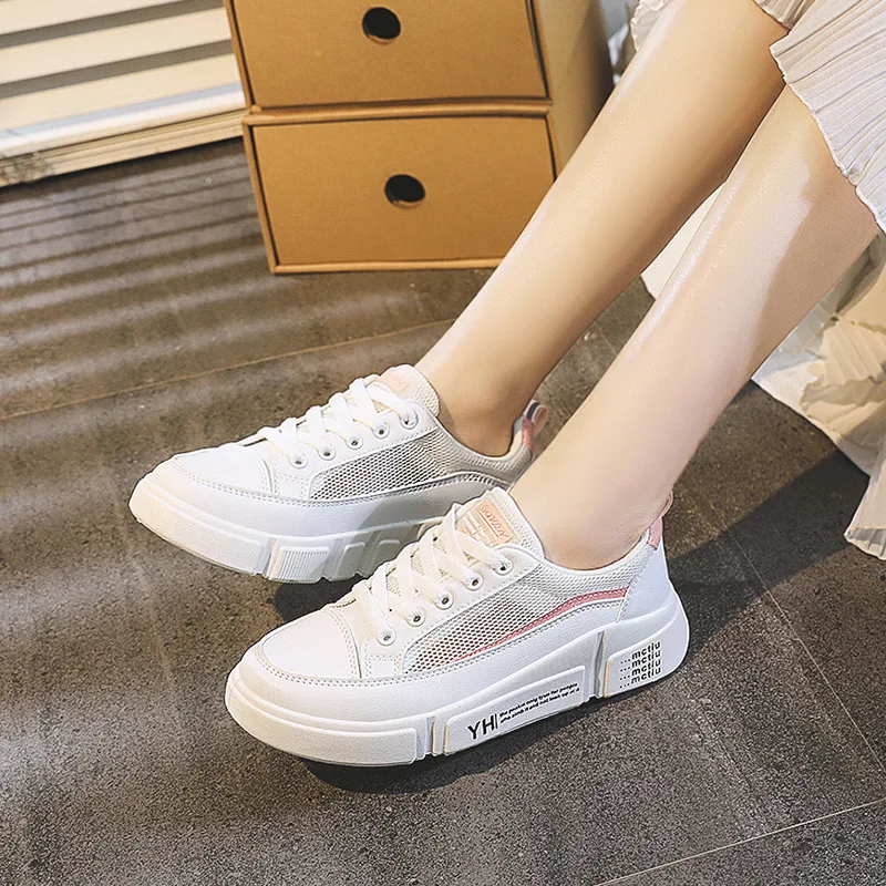 

Little white shoes female 2021 new summer net red wild breathable sneakers thin mesh sports old shoes