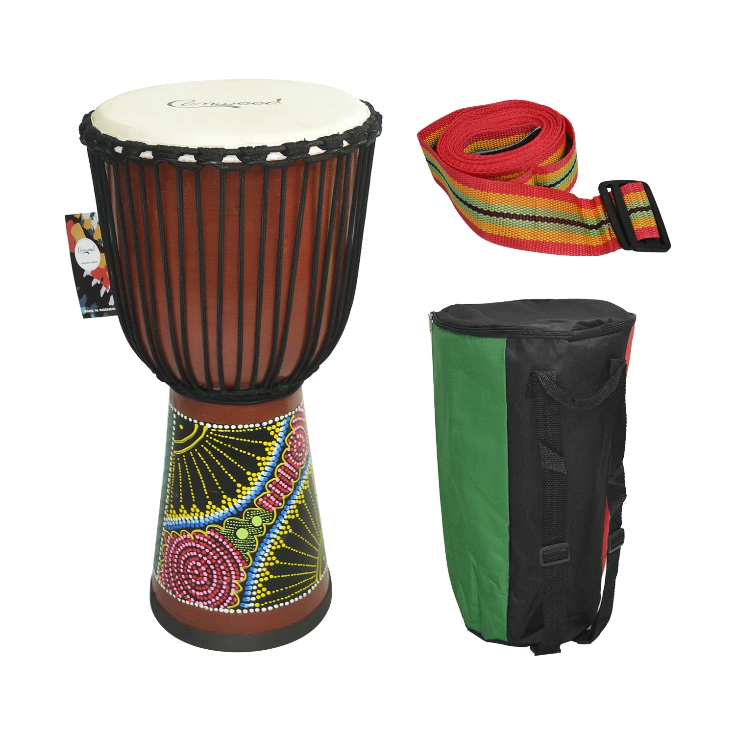 Деревянный Африканский барабан Camwood 8/10/12 дюймов Djembe ударный музыкальный