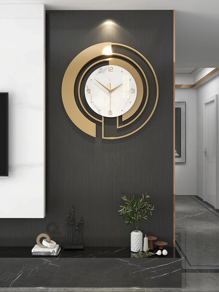 

Modern light luxury wall clock home living room fashion decoration clock simple creative art atmosphere net red clock wall